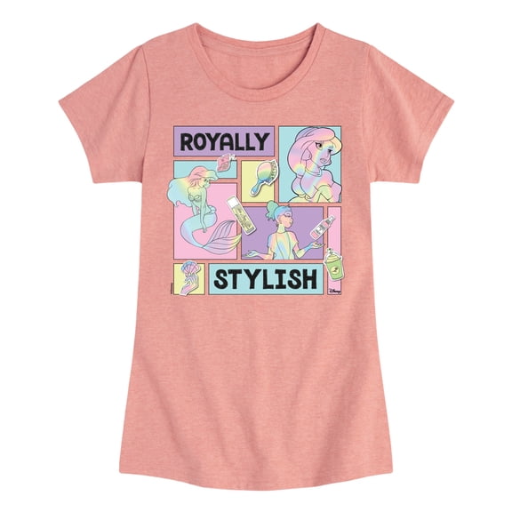 Disney Princess - Royally Stylish - Toddler & Youth Girls Short Sleeve Graphic T-Shirt