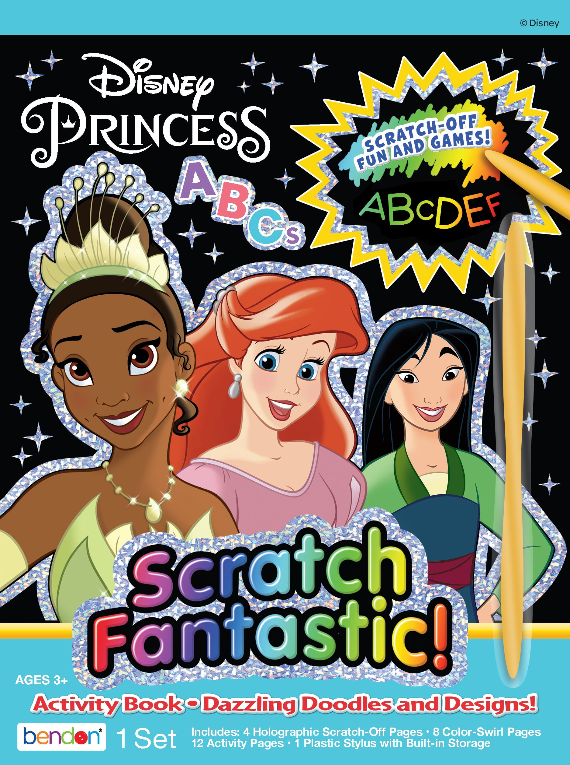 Disney Princess Scratch Fantastic 24Page Activity Book, Paperback