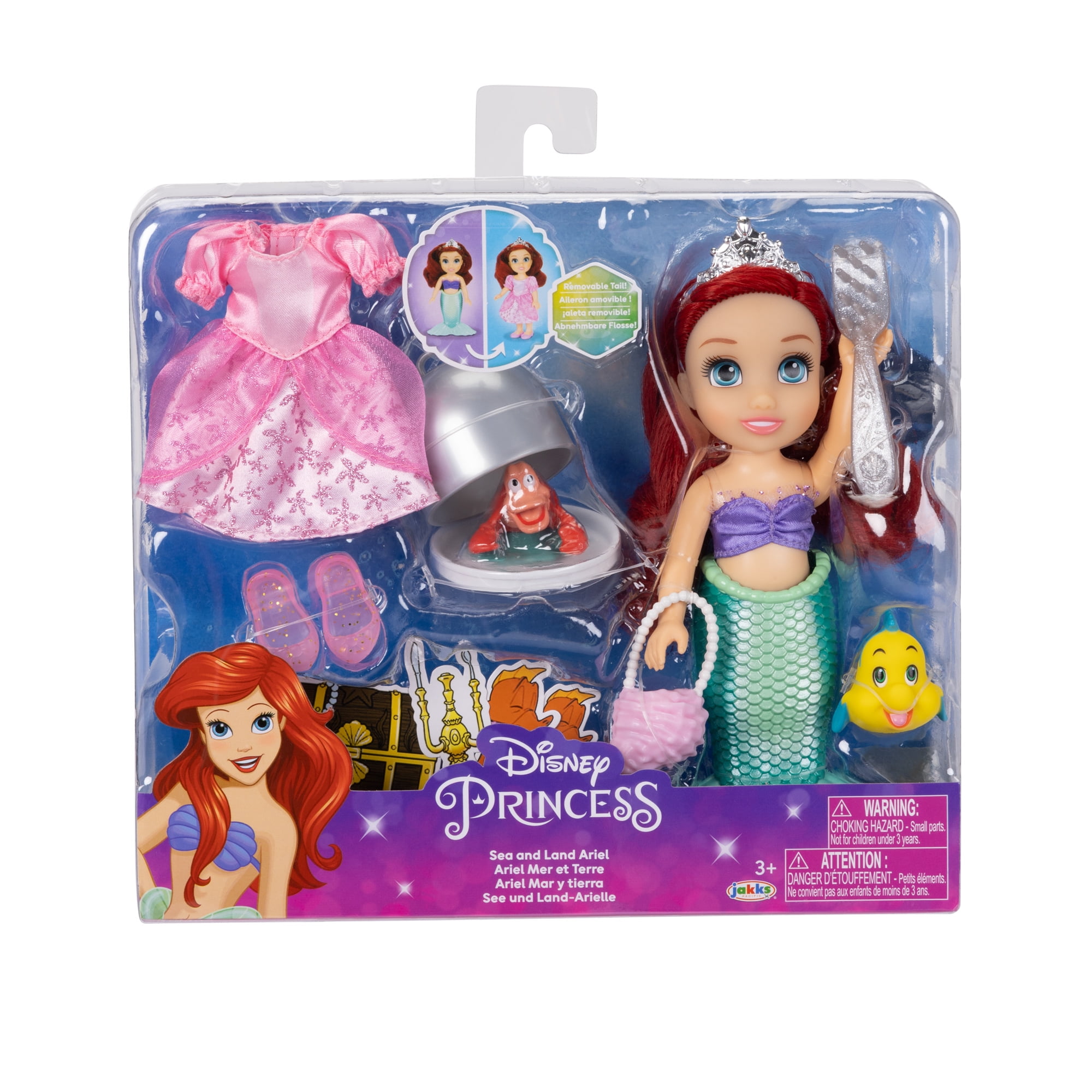 Disney Princess Sea and Land Ariel Petite Doll Set Walmart