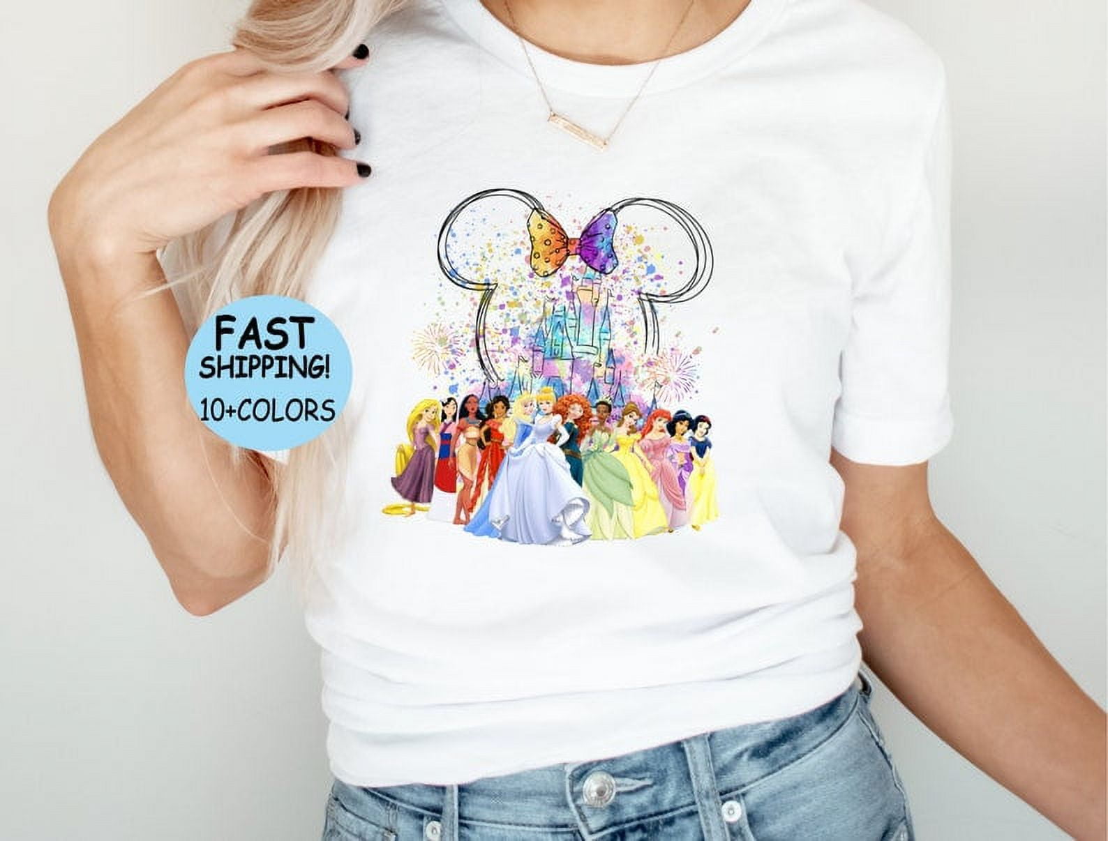 Disney Princess Shirt, Disney Watercolor Castle Tee, Disney Girl Trip ...