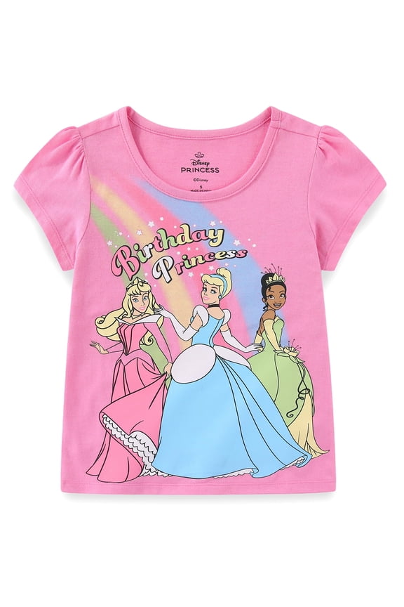Princess Short Sleeve Birthday T-Shirt (Girls), Sizes 2T-6X
