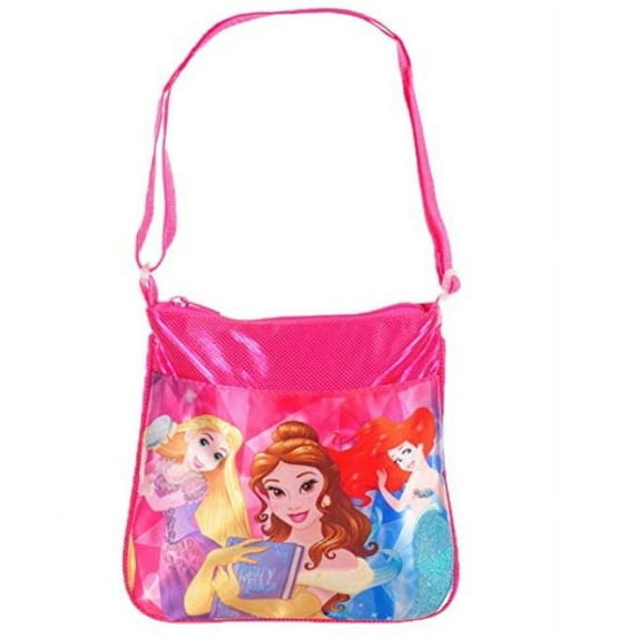 Disney Princess Shoulder Purse Featuring Rapunzel, Belle & Ariel
