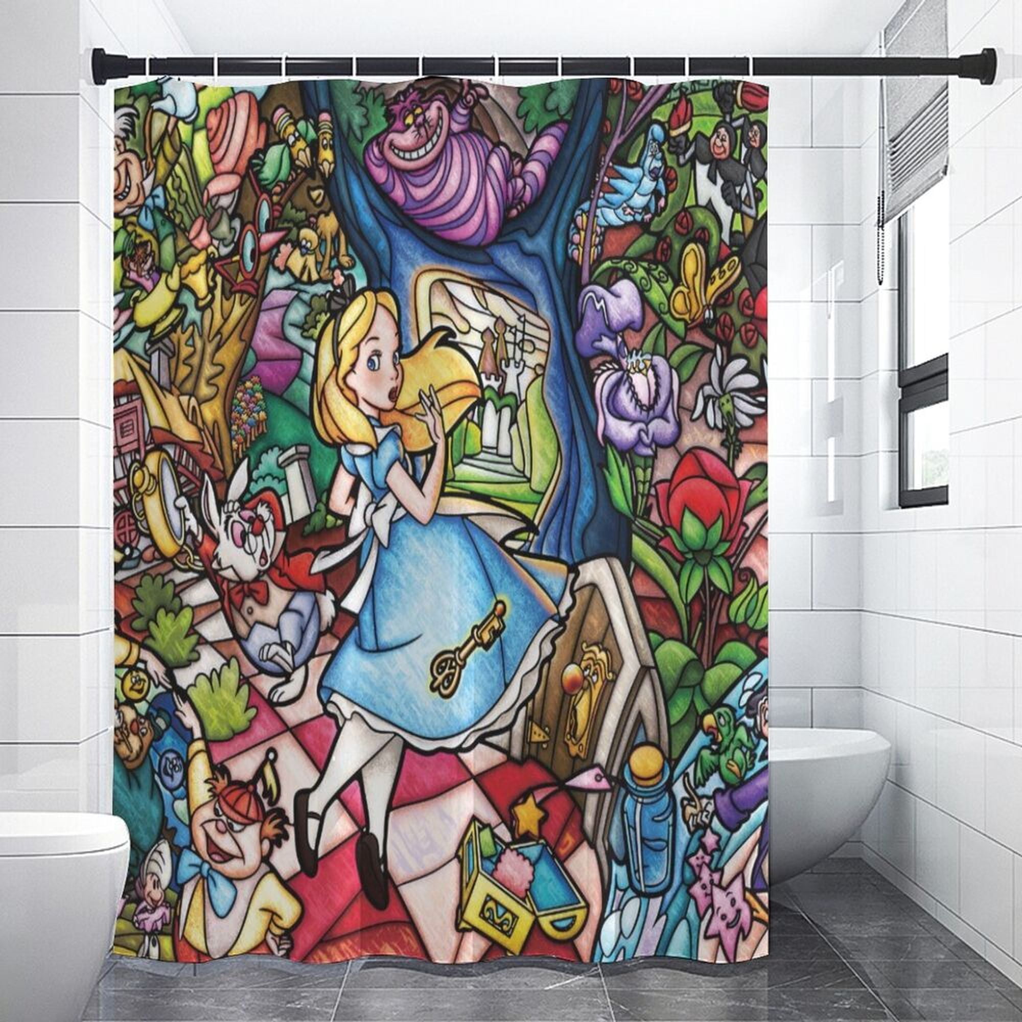Disney Princess Shower Curtain Alice's Adventures in the Shower