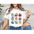 thumbnail image 1 of Disney Princess Sidekicks Book Club Shirt, Dwarfs Librarian Tee, Mushu Pascal Flounder, Disneyland Princess Reading Tour T-Shirt,White Color,Size XL, 1 of 1