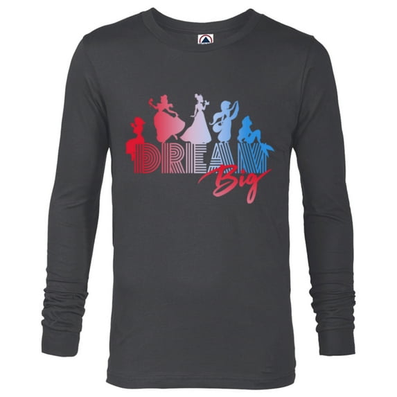 Disney Princess Silhouettes Dream Big - Long Sleeve T-Shirt for Men - Customized-Charcoal Heather