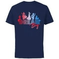 thumbnail image 1 of Disney Princess Silhouettes Dream Big - Short Sleeve Cotton T-Shirt for Adults - Customized-Navy, 1 of 5
