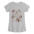 thumbnail image 1 of Disney - Princess Sketchy Grid Fitted Short Sleeve Graphic T-Shirt, 1 of 3
