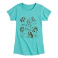 thumbnail image 1 of Disney - Princess Sketchy Grid Fitted Short Sleeve Graphic T-Shirt, 1 of 4