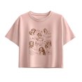 thumbnail image 1 of Disney - Princess Sketchy Grid Short Sleeve Boxy Graphic T-Shirt, 1 of 4