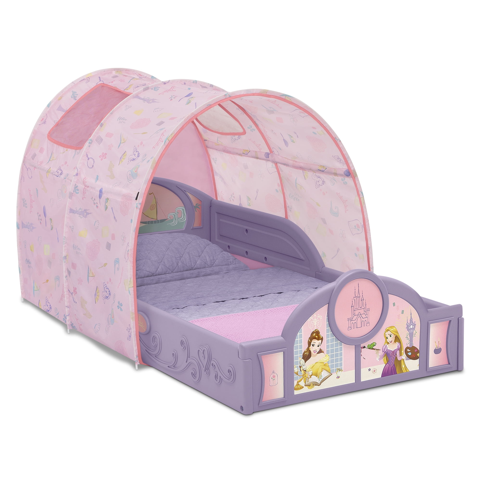 Princess Sleep and Bed with Tent by Delta Children, Purple/Pink Walmart.com