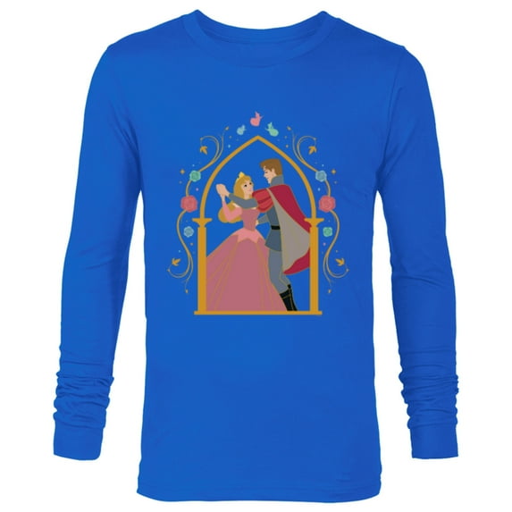 Disney Princess Sleeping Beauty 65th Anniversary Love Dance - Long Sleeve T-Shirt for Men - Customized-Navy