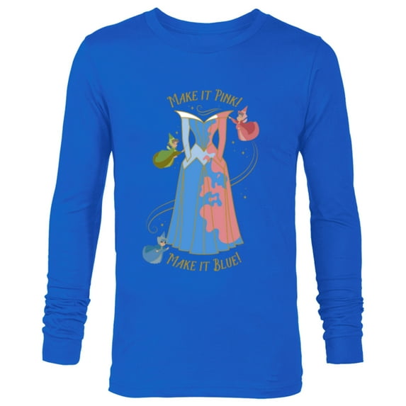 Disney Princess Sleeping Beauty 65th Anniversary Pink & Blue - Long Sleeve T-Shirt for Men - Customized-Navy
