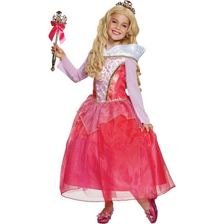 Disney Sleeping Beauty Aurora Deluxe Costume Child Pink Dress Disney Sleeping Beauty Aurora Deluxe Costume Child Pink Dress