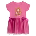 thumbnail image 1 of Disney Princess Sleeping Beauty Aurora French Terry Tutu Pleated Drop Shoulder Tulle Dress Toddler to Big Kid, 1 of 3