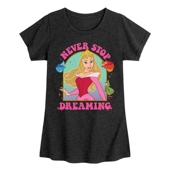 Disney Princess - Sleeping Beauty - Aurora Never Stop Dreaming - Girls Fitted Short Sleeve T-Shirt