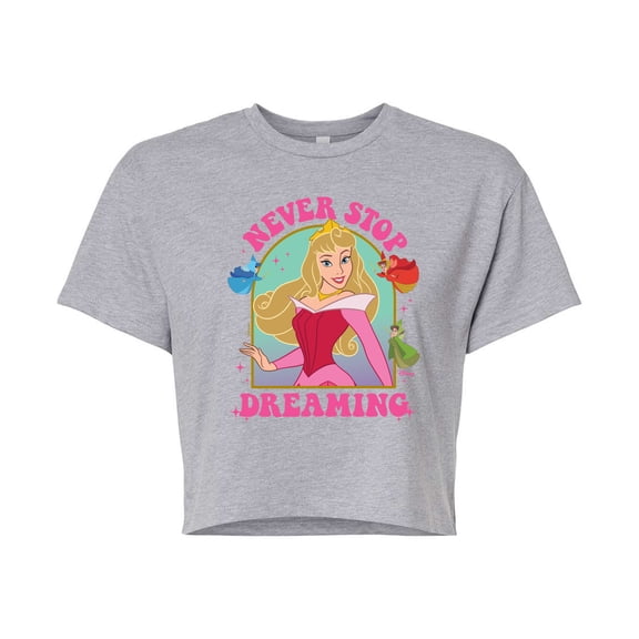 Disney Princess - Sleeping Beauty Aurora Never Stop Dreaming - Junior's Cropped T-Shirt