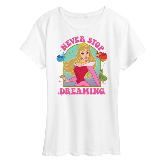Disney Princess - Sleeping Beauty Aurora Never Stop Dreaming - Women's Short Sleeve Graphic T-Shirt