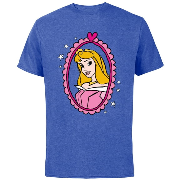 Disney Princess Sleeping Beauty Aurora Portrait T-Shirt - Short Sleeve Cotton T-Shirt for Adults - Customized-Royal Heather