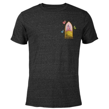 Disney Princess Sleeping Beauty Castle Once Upon a Dream - Short Sleeve Blended T-Shirt for Adults - Customized-Black
