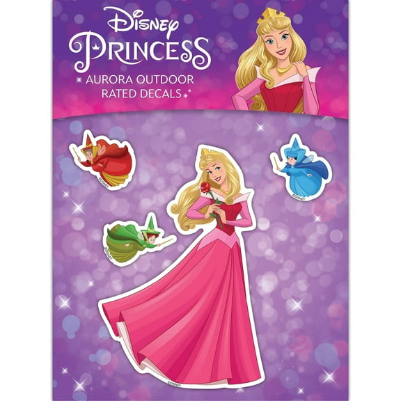 Disney Princess Sleeping Beauty Decals - Set of 4 Vinyl Stickers for Car Water Bottle Laptop Skateboard Bike Helmet Belle Aurora Flora Fauna Merryweather