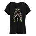 thumbnail image 1 of Disney Princess - Sleeping Beauty Floral Maleficent -  Women's Short Sleeve Graphic T-Shirt, 1 of 5