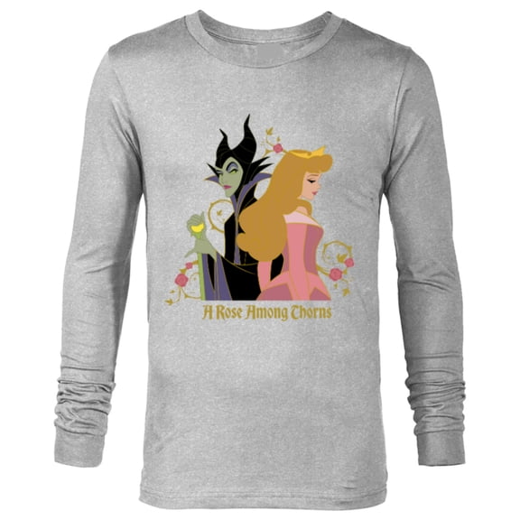 Disney Princess Sleeping Beauty Maleficent Rose Among Thorns - Long Sleeve T-Shirt for Men - Customized-Athletic Heather