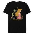 thumbnail image 1 of Disney Princess Sleeping Beauty Maleficent Rose Among Thorns - Short Sleeve Blended T-Shirt for Adults - Customized-Black, 1 of 5