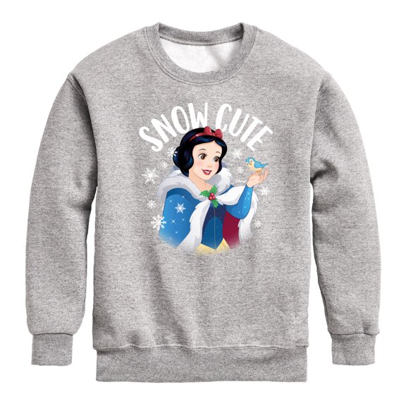 Disney Princess - Snow Cute - Youth Crew Fleece Sweatshirt