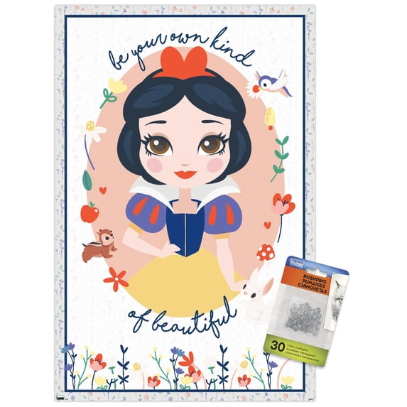 Disney Princess - Snow White Beautiful Wall Poster with Pushpins, 14.725" x 22.375"