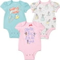 thumbnail image 1 of Disney Princess Snow White Belle Cinderella Infant Baby Girls 3 Pack Bodysuits Newborn to Infant, 1 of 5
