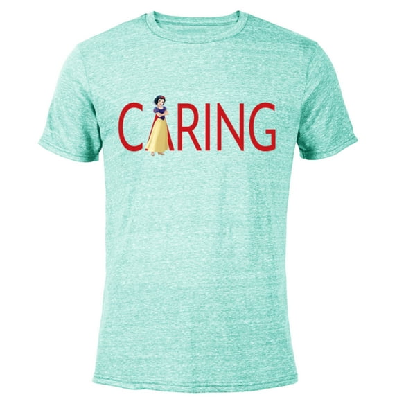 Disney Princess Snow White Caring - Short Sleeve Blended T-Shirt for Adults - Customized-Ocean Blue