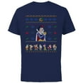 thumbnail image 1 of Disney Princess Snow White Christmas Sweater - Short Sleeve Cotton T-Shirt for Adults - Customized-Navy, 1 of 5