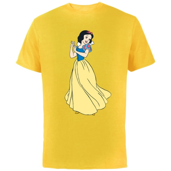 Disney Princess Snow White Classic T-Shirt - Short Sleeve Cotton T-Shirt for Adults - Customized-Yellow