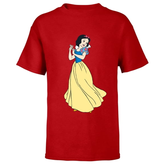 Disney Princess Snow White Classic T-Shirt - Short Sleeve T-Shirt for Kids - Customized-Red