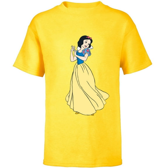 Disney Princess Snow White Classic T-Shirt - Short Sleeve T-Shirt for Kids - Customized-Yellow