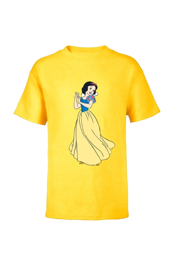 Princess Snow White Classic T-Shirt - Short Sleeve T-Shirt for Kids - Customized-Yellow
