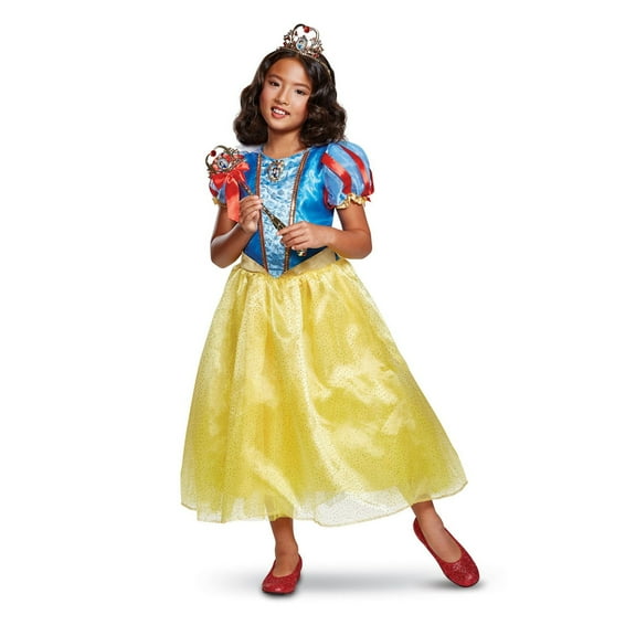 Disney Princess Snow White Deluxe Girl's Halloween Fancy-Dress Costume for Child, M (7-8)