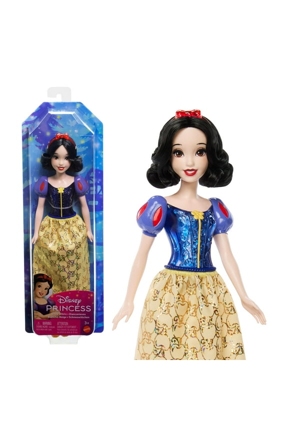 Snow White Fashion Doll with Black Hair, Brown Eyes & Hair Accessory