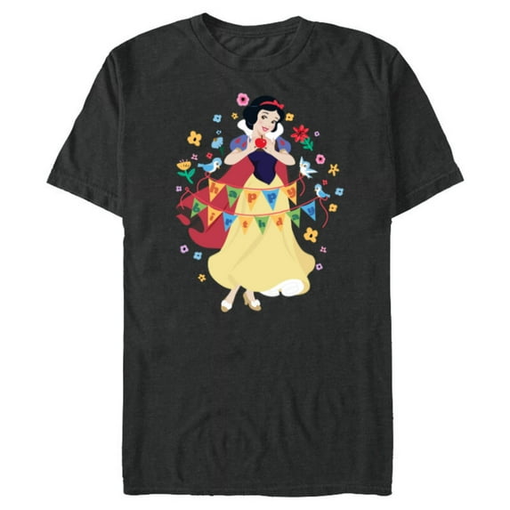 Disney Princess Snow White Happy Birthday - Short Sleeve Blended T-Shirt for Adults - Customized-Dark Heather