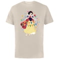 thumbnail image 1 of Disney Princess Snow White Happy Birthday - Short Sleeve Cotton T-Shirt for Adults - Customized-Natural, 1 of 5