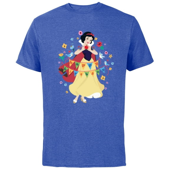 Disney Princess Snow White Happy Birthday - Short Sleeve Cotton T-Shirt for Adults - Customized-Royal Heather
