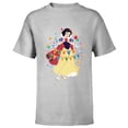 thumbnail image 1 of Disney Princess Snow White Happy Birthday - Short Sleeve T-Shirt for Kids - Customized-Athletic Heather, 1 of 5