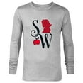 thumbnail image 1 of Disney Princess Snow White Initials and Silhouette - Long Sleeve T-Shirt for Men - Customized-Athletic Heather, 1 of 5