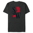 thumbnail image 1 of Disney Princess Snow White Initials and Silhouette - Short Sleeve Blended T-Shirt for Adults - Customized-Dark Heather, 1 of 5