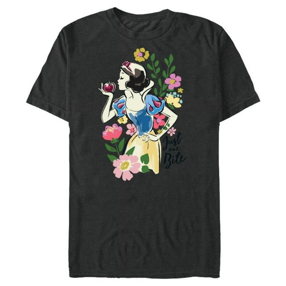 Disney Princess Snow White Just One Bite Floral - Short Sleeve Blended T-Shirt for Adults - Customized-Dark Heather
