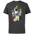 thumbnail image 1 of Disney Princess Snow White Just One Bite Floral - Short Sleeve Cotton T-Shirt for Adults - Customized-Charcoal, 1 of 5