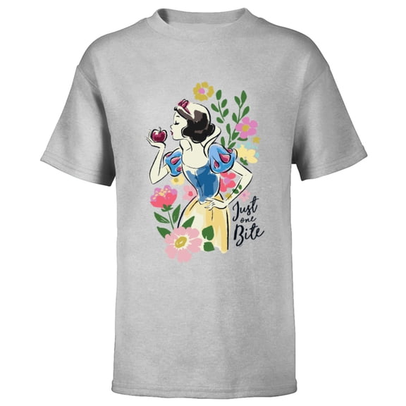 Disney Princess Snow White Just One Bite Floral - Short Sleeve T-Shirt for Kids - Customized-Athletic Heather