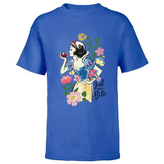 Disney Princess Snow White Just One Bite Floral - Short Sleeve T-Shirt for Kids - Customized-Royal