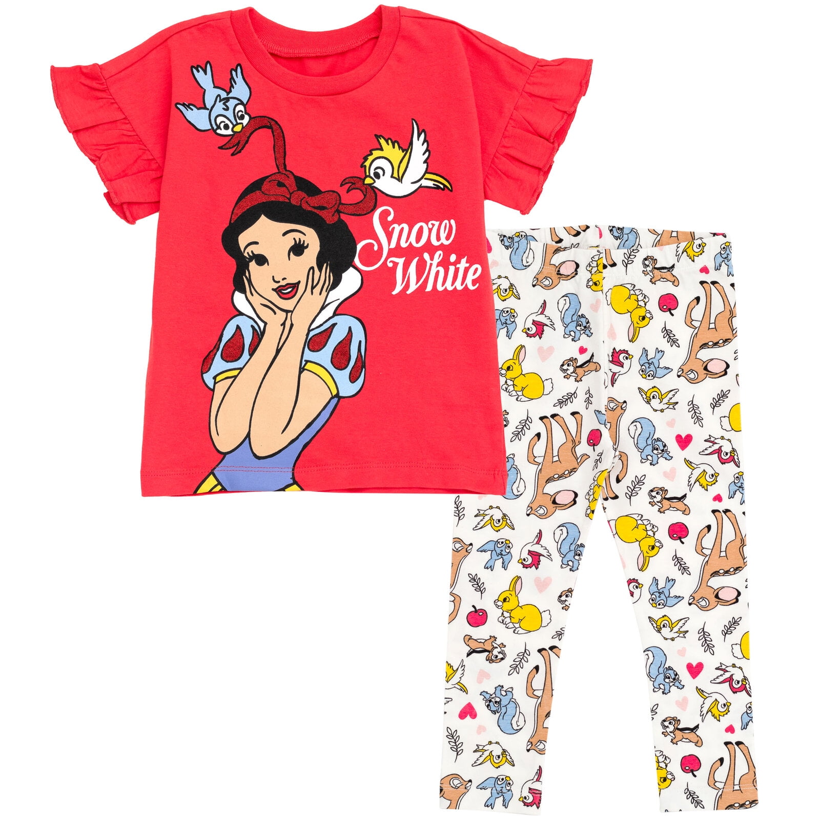Disney Princess Snow White Little Girls T-Shirt and Capri Leggings