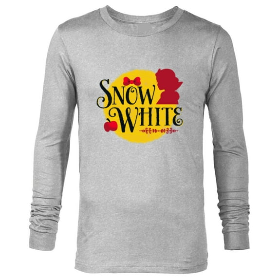 Disney Princess Snow White Name and Silhouette - Long Sleeve T-Shirt for Men - Customized-Athletic Heather